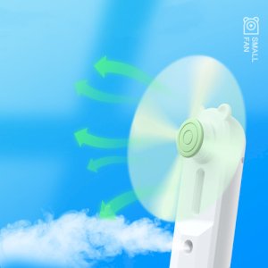 2 In 1 Mini Fan Humidifier USB Rechargeable Handheld Fan Water Spray Mist Fans Air Cooler Portable Air Conditioner (WF-02 Mist Fan) 