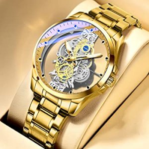 2023 New Men Authentic Watch Skeleton Automatic quartz Watch Gold Skeleton Vintage Man Watch