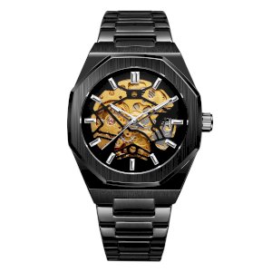 2023 relogio forsinin Automatic Skeleton Stainless Steel mechanical watches for men