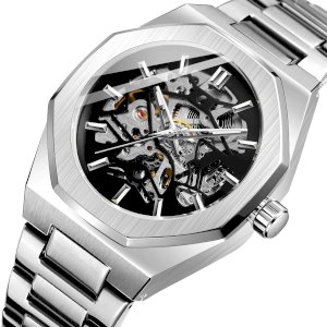 2023 relogio forsinin Automatic Skeleton Stainless Steel mechanical watches for men