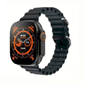 T800 Ultra Smartwatch Series 8 with Wireless Charging- Black 