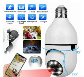 V380 Bulb System 360 Degree Wi-Fi IP Camera 