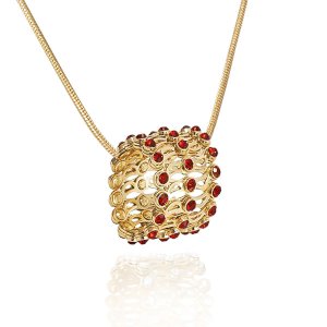 Magic 3 in 1 Bracelet Ring & Locket Women Golden Red( 1 Pcs)