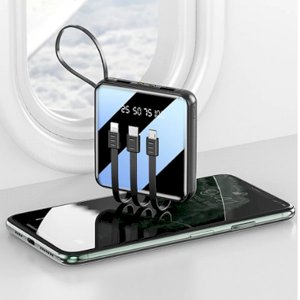 Portable 4 Cable 20000 mhA Power Bank With Flash Light And  LED Display