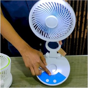 Rechargeable LED Light & Table Fan 