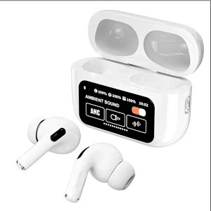 A9 Pro Wireless Bluetooth Original Earphone ANC Noise Reduction Headset LED Touch Screen Earbuds