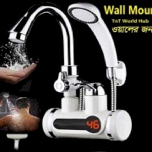 Digital Display Electric Instant Hot Water Tap With Hand Shower (WALL Mount) 