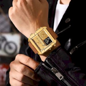 Poedagar Men's Luxury Watch Golden 