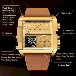 Poedagar Men's Luxury Watch Golden 