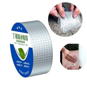 1Pcs High Quality Waterproof Aluminum Rubber Butyl Sealing Tape (Length 10 feet, width 2 inches)