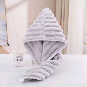 Microfiber Hair Towel (Gray)