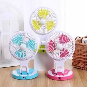  JR Rechargeable Protobale Fan With LED Light